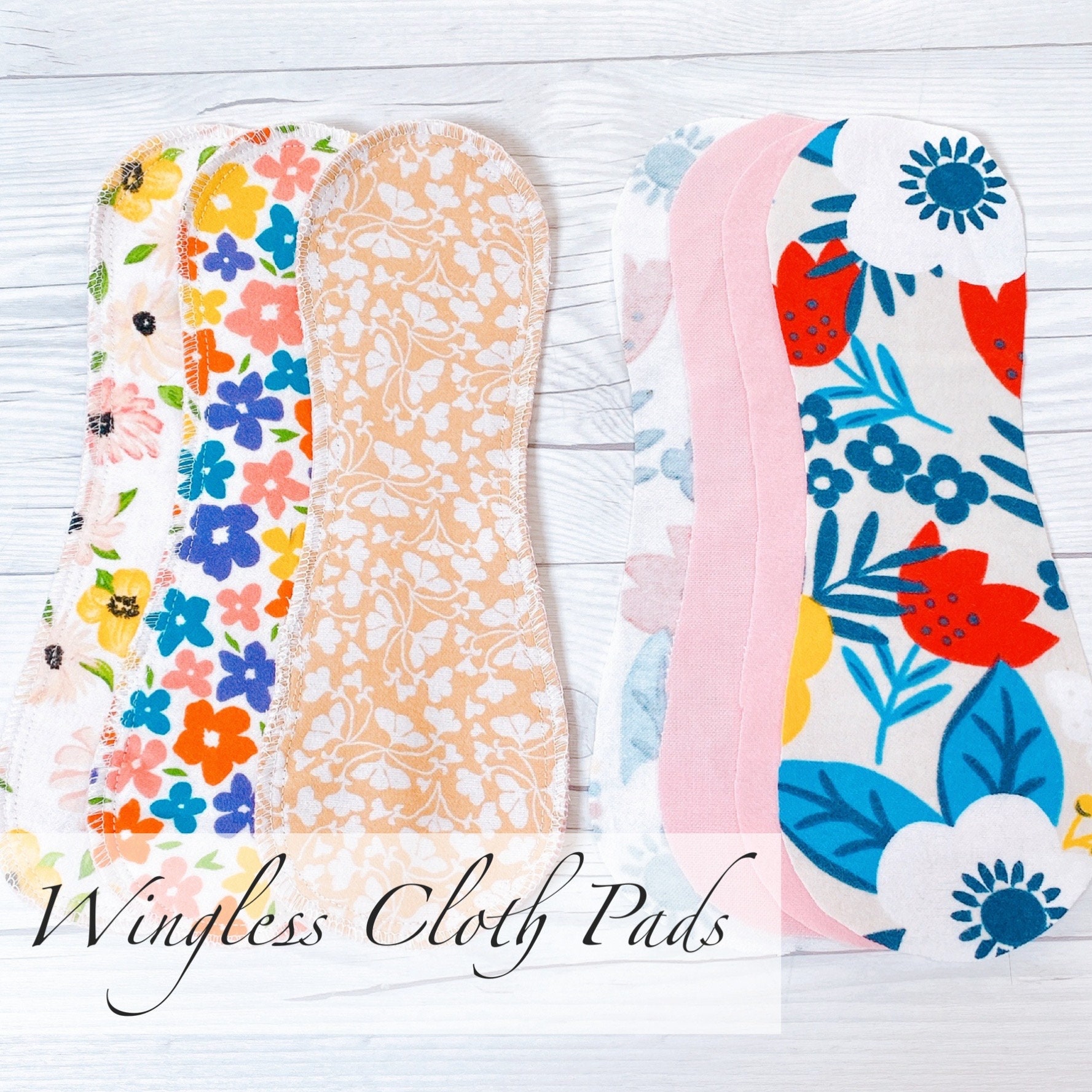 Wingless Pads Extra Thick Layers Reusable Cloth Pads 4 Ply Etsy