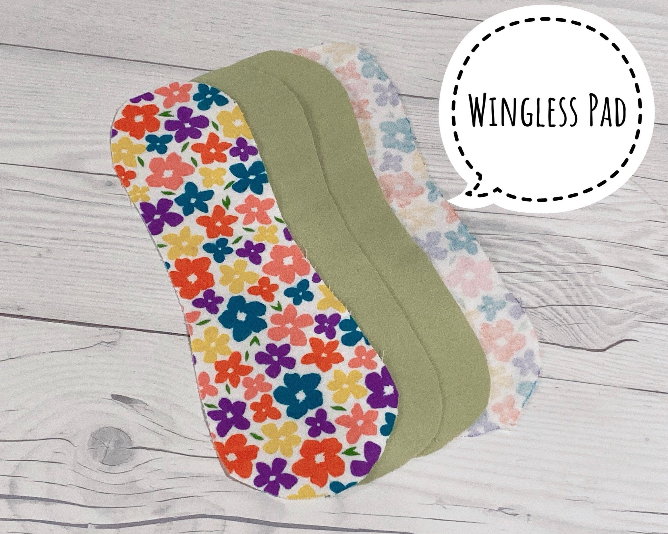 Printable Cloth Pad Sewing Pattern – Regular & Wingless Pad (PDF ...