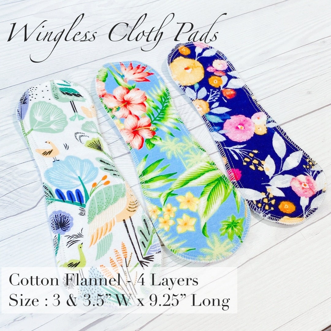Wingless Pads Extra Thick Layers Reusable Cloth Pads 4 Ply Etsy
