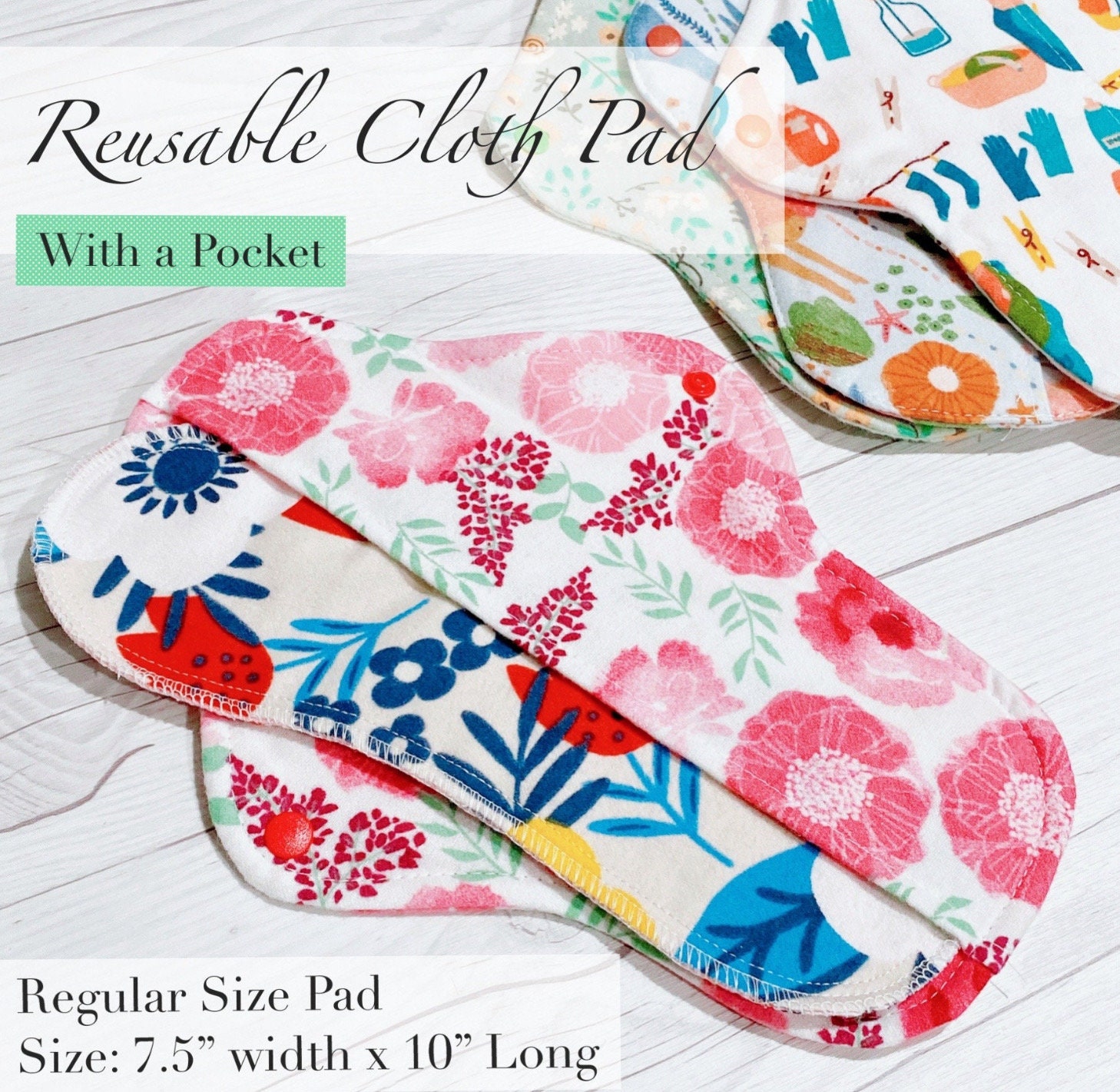 Cloth Pad With Liner Pocket PDF Pattern – Regular Size (digital ...