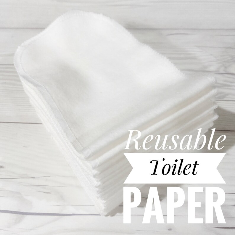 Reusable Untoilet Paper Bidet Towel White Paperless Toilet Etsy