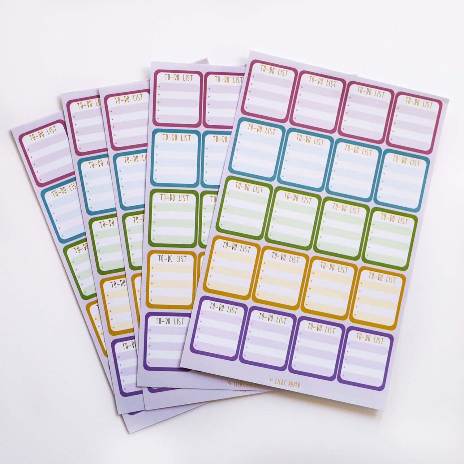 TO-DO Gold Foil Planner Sticker - Dental School Tooth Planner Sticker - Lilac Paper - Cute Scrapbook Erin Condren