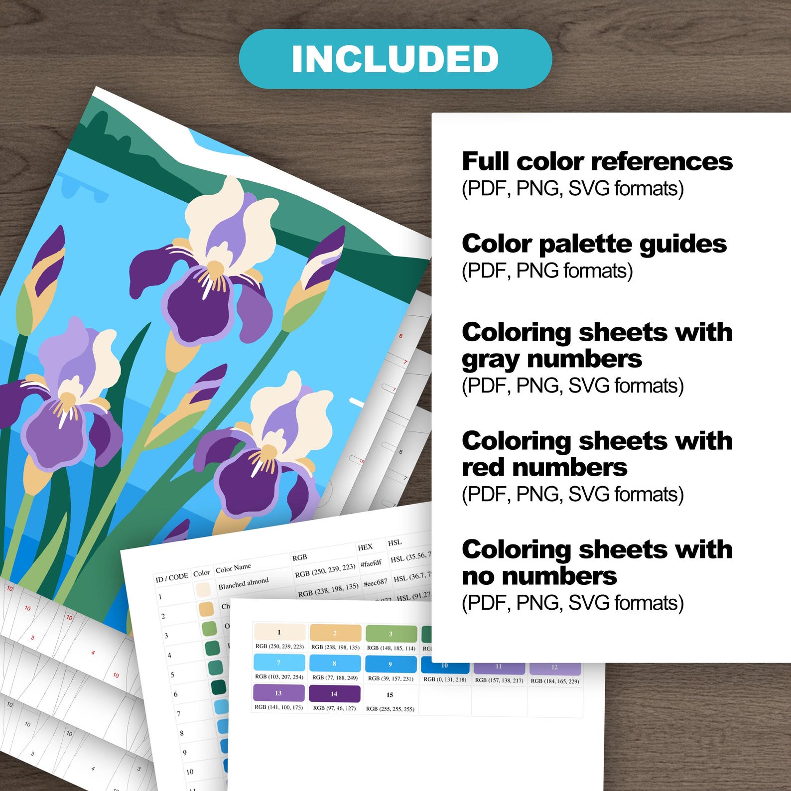 Easy Flowers Color by Number Bundle: 40 Beginner Coloring Pages, Floral ...