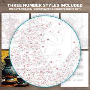 Teapot Color by Number for Adults Printable Tea Set Coloring Page ...