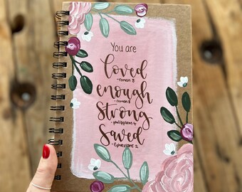Mother's Day Gift For Her Sermon Notes Notebook Floral Present For Baptism Christian Gift for Friend Personalised Bible  Journal Prayer