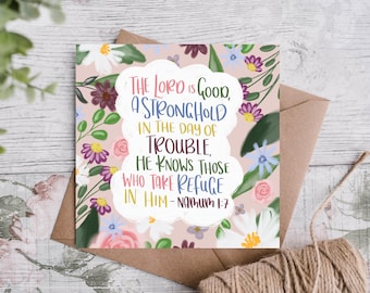 With Sympathy Bible Scripture Card / Sorrow Condolence Bereavement  Cards / Sorry For Your Loss / Heart felt sympathy /