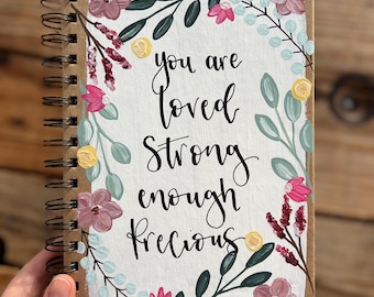 Christmas Gift For Her Sermon Notes Notebook Floral Present For Baptism Christian Gift for Friend Personalised Bible  Journal Prayer