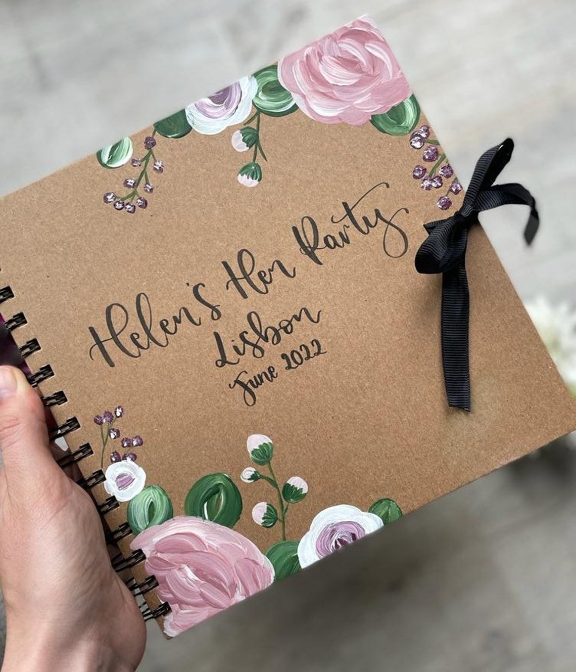 Hen Party Guestbook / Hen Party Scrapbook / Peony Wedding Etsy UK