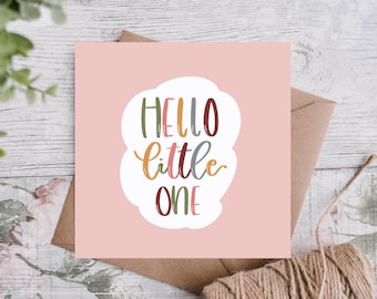 New Baby Boy Girl Hello Little one You are Fearfully and Wonderfully Made - Bible Verse Card Baptism Christening Dedication Baby Shower