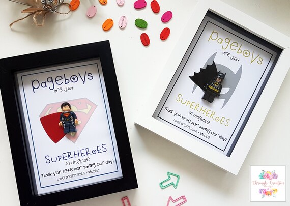 Page Boys Thank You Gifts Personalised Super Hero Page Boy Wedding Thank You