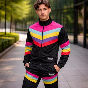 90s Colorful Jacket - Etsy