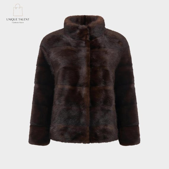 ブラウンミンクファージャケット - レディースラグジュアリーショート