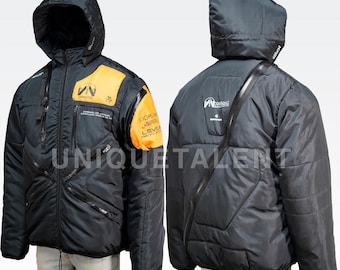 Death Stranding Inspired Cosplay Jacket | Black Parachute Techwear Jacket – Cyberpunk Streetwear