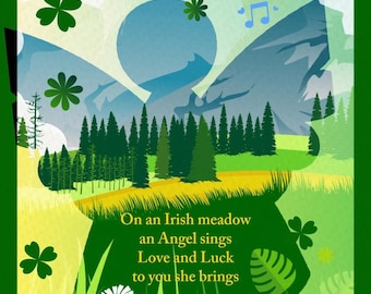 E-kartka z okazji Dnia Świętego Patryka – wiersz o śpiewającym aniele z muzyką celtycką (wideo cyfrowe)