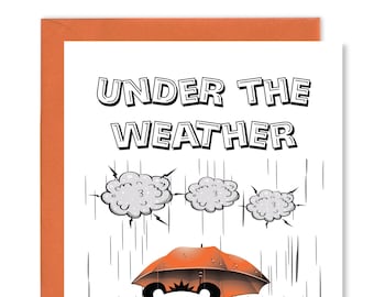 Under the Weather - (Get Well) Poetic Verse Greetings Card created by Curious Cards