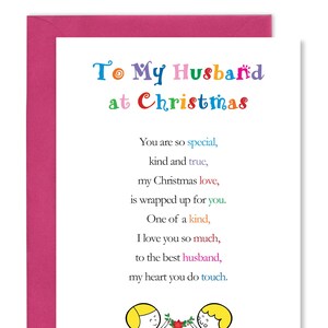 Para meu marido no Natal - Cartão de felicitações com versos festivos para um parceiro especial durante a temporada de férias de Natal