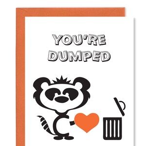 Vous êtes larguée - carte de voeux humoristique en vers poétiques, carte de rupture poème drôle pour petit ami/petite amie par Curious Cards