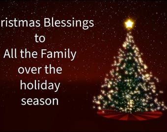 DIGITAL ECard  - Christmas Blessings to All the Family - Instant Download