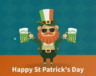 Carte électronique numérique - Joyeuse Saint-Patrick - Téléchargement immédiat
