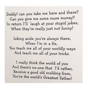 You Are My Father Dad Birthday Card, Star Wars Style, Funny and Loving Birthday Poem Verse for Dad to Celebrate his Special Day in Style image 6