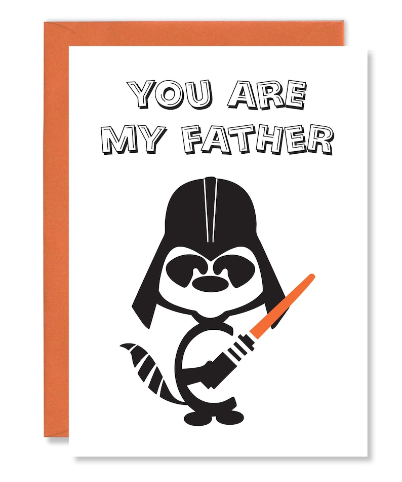 You Are My Father Dad Birthday Card, Star Wars Style, Funny and Loving Birthday Poem Verse for Dad to Celebrate his Special Day in Style image 1