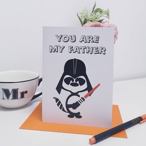 You Are My Father Dad Birthday Card, Star Wars Style, Funny and Loving Birthday Poem Verse for Dad to Celebrate his Special Day in Style image 3