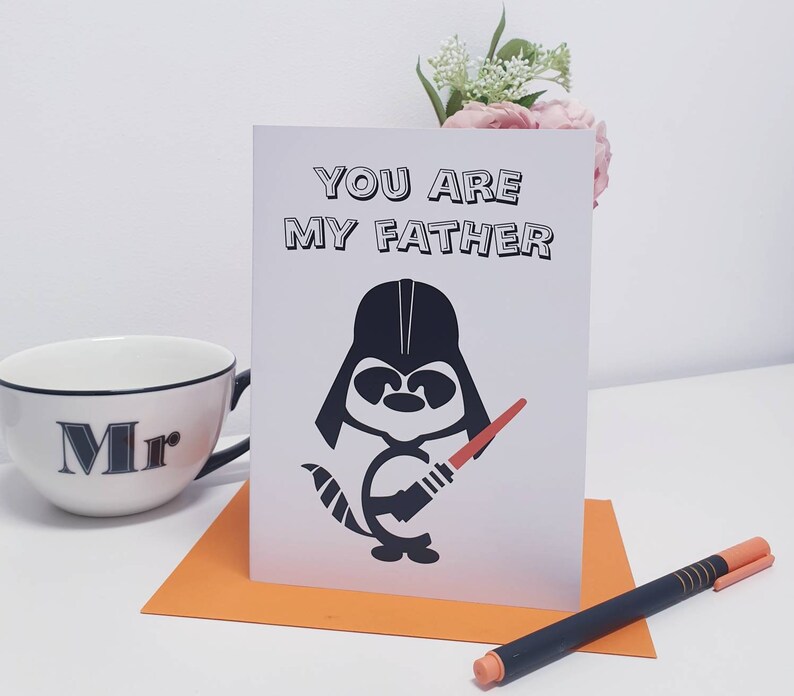 You Are My Father Dad Birthday Card, Star Wars Style, Funny and Loving Birthday Poem Verse for Dad to Celebrate his Special Day in Style image 3