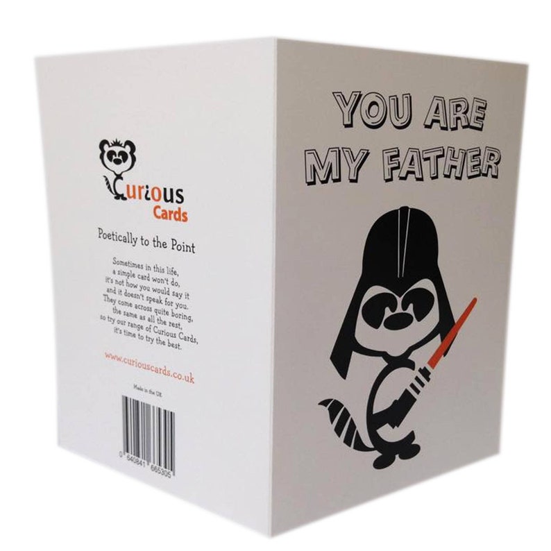 You Are My Father Dad Birthday Card, Star Wars Style, Funny and Loving Birthday Poem Verse for Dad to Celebrate his Special Day in Style image 7
