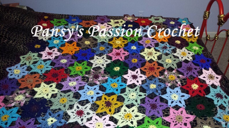 Hand Crocheted Wildflower blanket