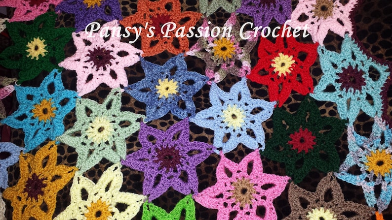 Hand Crocheted Wildflower blanket