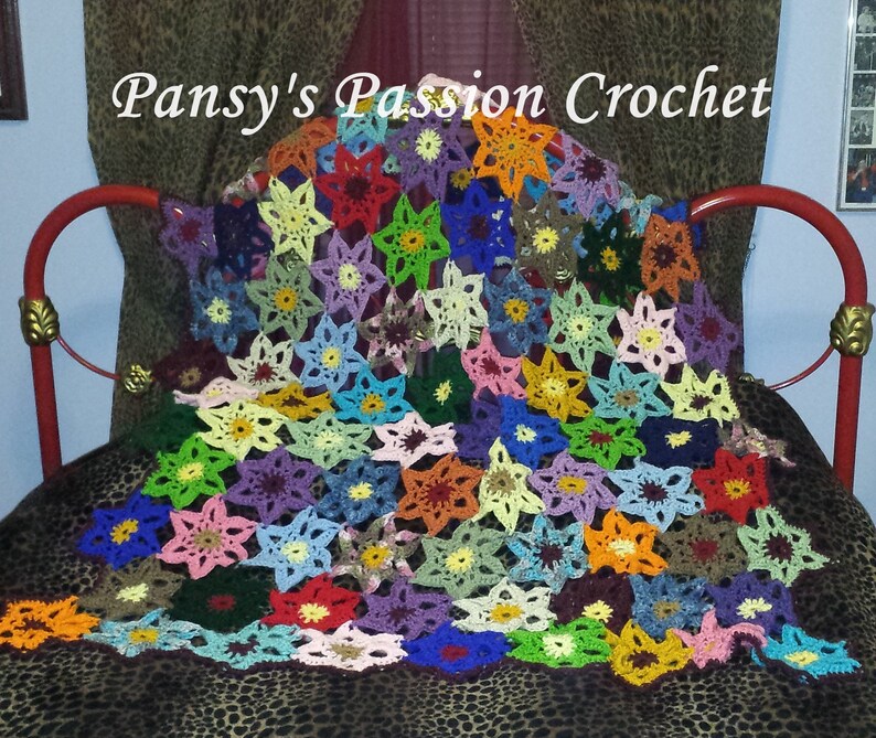 Hand Crocheted Wildflower blanket