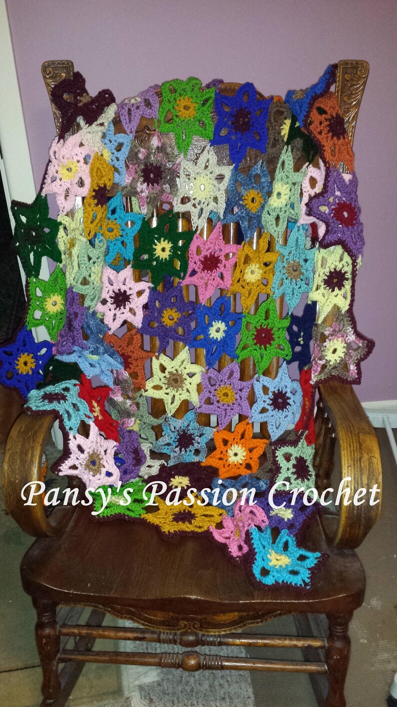 Hand Crocheted Wildflower blanket
