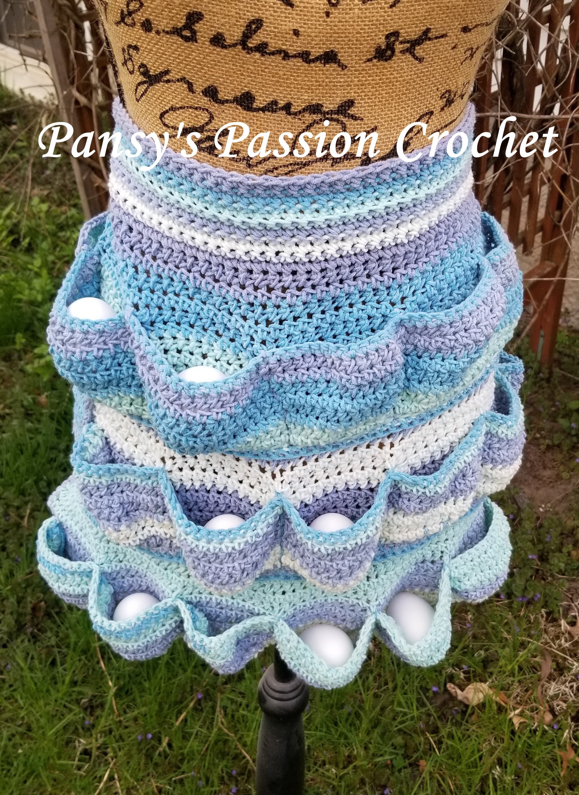 Crocheted Apron, Egg Collecting Apron, Egg Gathering Apron, Crochet Egg  Apron 