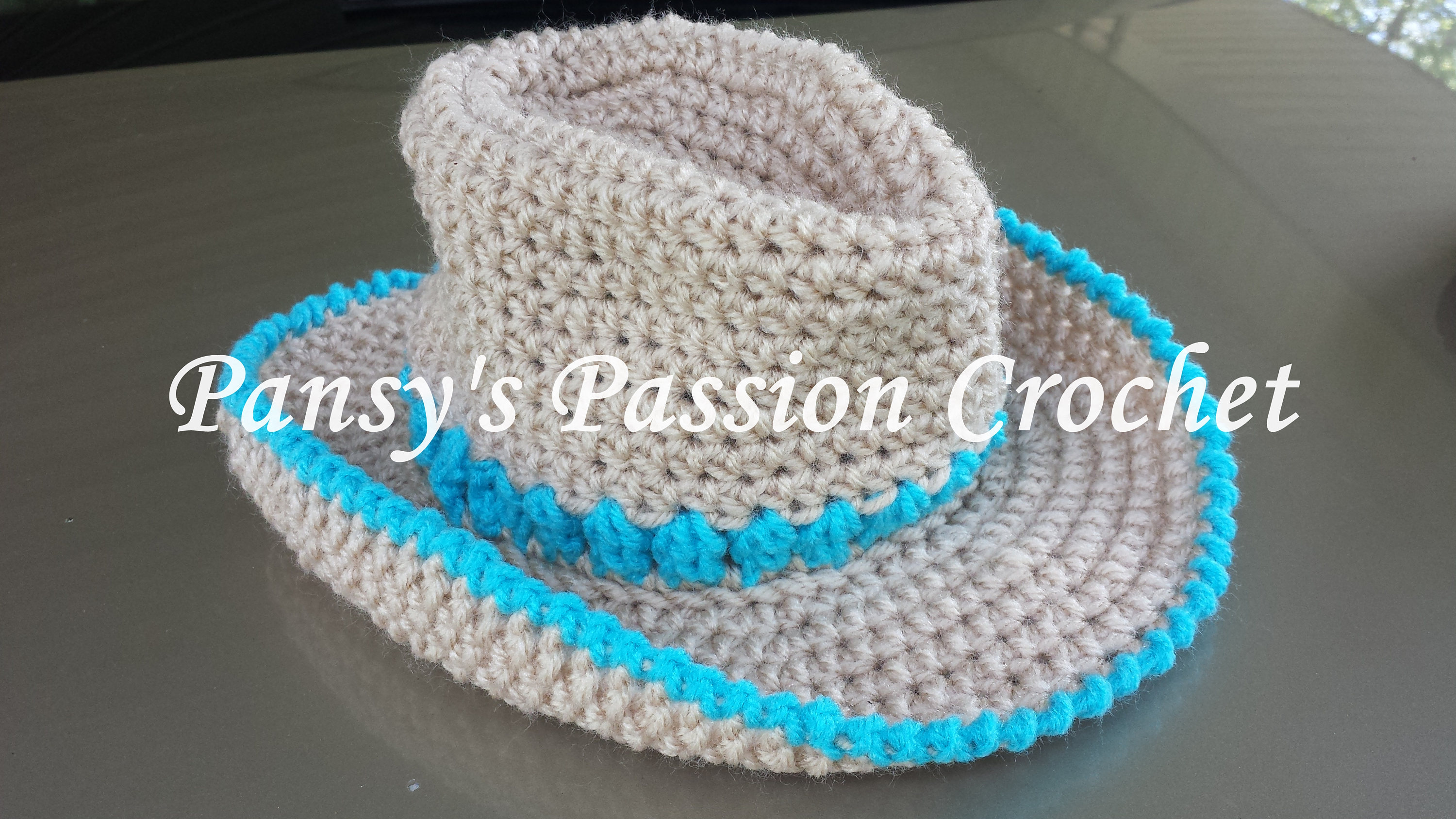 crochet cowboy hat