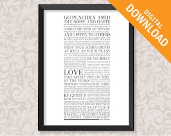 Desiderata (A3 ) 5 colours Digital Download