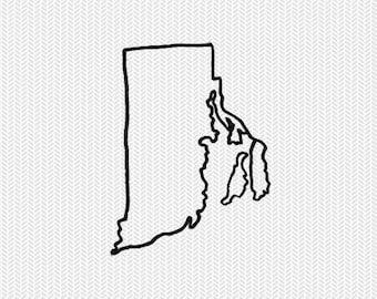Rhode island outline | Etsy