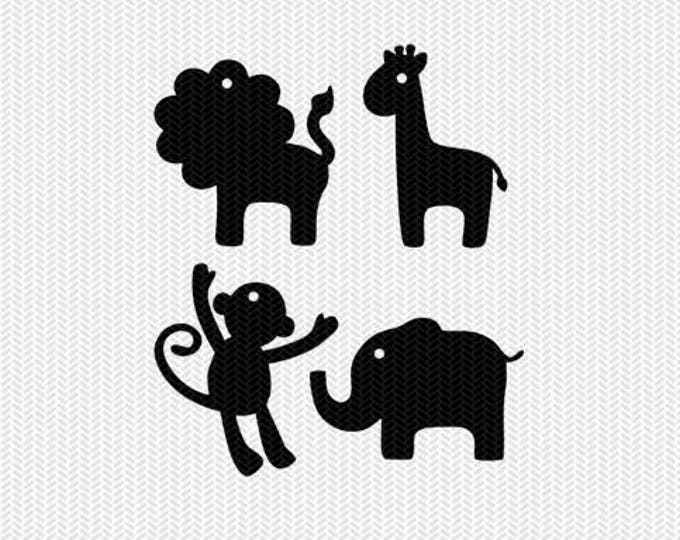 Download Safari Animals Baby Shower New Baby Gift Tags Svg Dxf File Stencil Monogram Frame Silhouette Cameo Cricut Download Clip Art Commercial Use