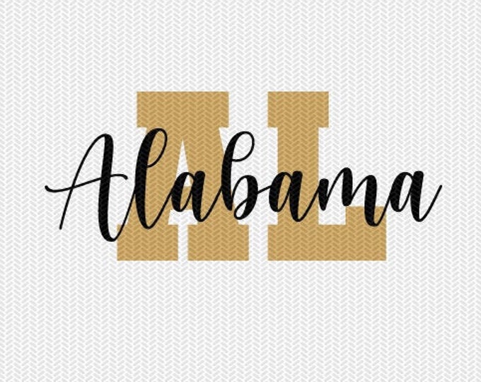 Download Alabama State Svg Dxf File Instant Download Silhouette Cameo Cricut Downloads Clip Art Commercial Use