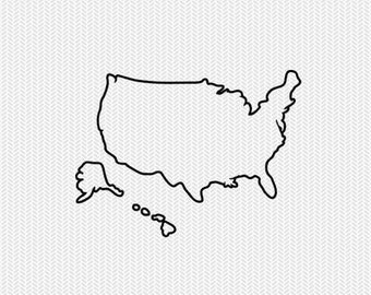 united states outline svg dxf file stencil silhouette cameo cricut downloads clip art commercial use