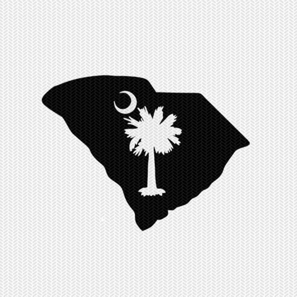 south carolina palm tree decal silhouette svg dxf file  svg files for cricut clip art commercial use, digital download
