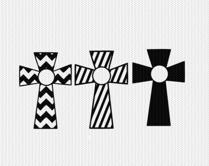 Download Chevron Cross Svg Dxf File Instant Download Stencil Silhouette Cameo Cricut Downloads Religious Christian Monogram Frame Commercial Use