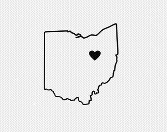 Ohio Vector Ohio outline svg Etsy