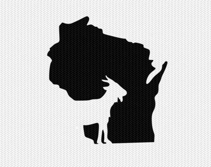 Download Wisconsin Goat Svg Dxf File Stencil Instant Download Silhouette Cameo Cricut Downloads Clip Art Animals Goat State Svg Dxf File