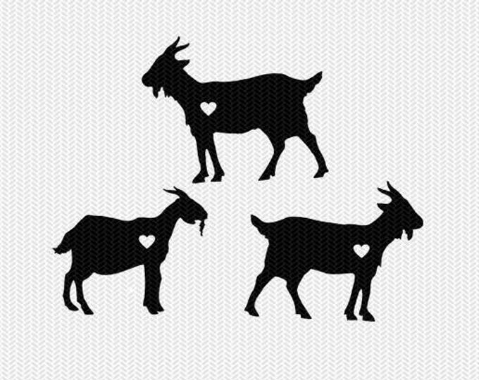 Download Goats Heart Svg Dxf Jpeg Png File Instant Download Stencil Monogram Frame Silhouette Cameo Cricut Clip Art Commercial Use