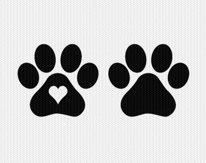 Download Dog Paws Set Svg Dxf File Instant Download Silhouette Cameo Cricut Download Clip Art Commercial Use SVG, PNG, EPS, DXF File