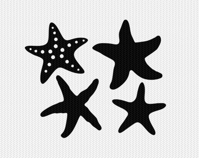 Download Star Fish Svg Dxf Cut File Instant Download Stencil Starfish Silhouette Cameo Cricut Download Clip Art Commercial Use