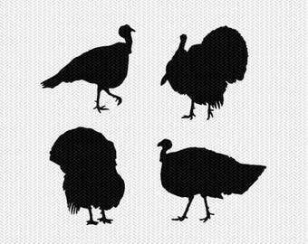 turkey svg dxf file stencil frame silhouette cameo cricut clip art commercial use