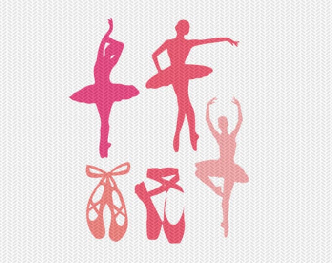 CF221 Ballerina Silhouette Pdf cut file Studio3 Cut file SVG Ballerina Silhouette cut file DXF scrapbook file