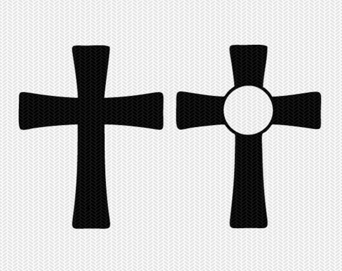 Download Cross Monogram Frame Svg Dxf File Instant Download Silhouette Cameo Cricut Downloads Clip Art Religious Christian Commercial Use