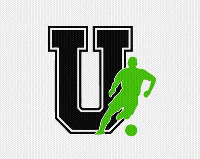 Download Soccer U Decal Monogram Silhouette Stencil Svg Dxf File Instant Download Silhouette Cameo Cricut Downloads Clip Art Commercial Use